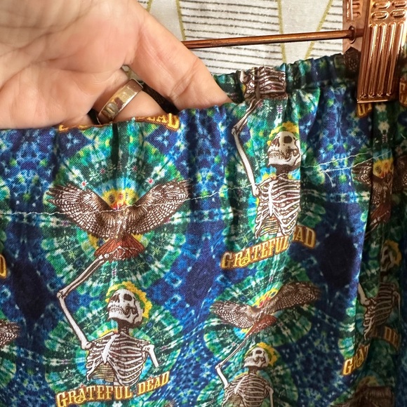 Handmade Grateful Dead Fabric Pull On Elastic Waistband Skirt w/ Pocket. - Picture 4 of 6